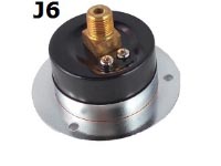 Model J6 Gauge - 1/4" NPT Front Flange Panel Mount Connection Filled